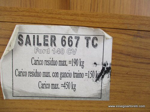 Rimor Sailer 667 TC maxigarage 140 cv 2007 euro 4 gemellato full